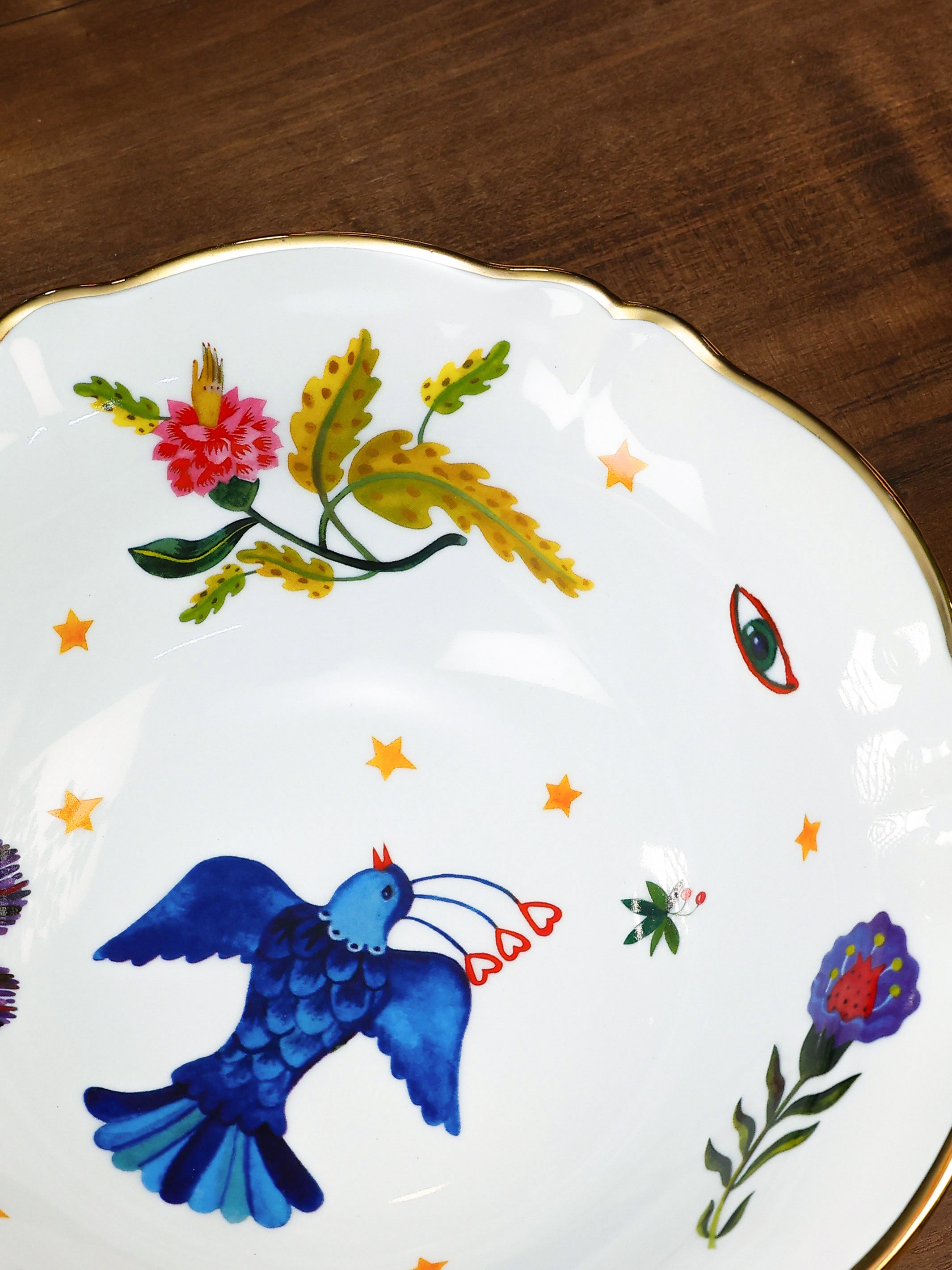 Floral decal Salad Bowl
