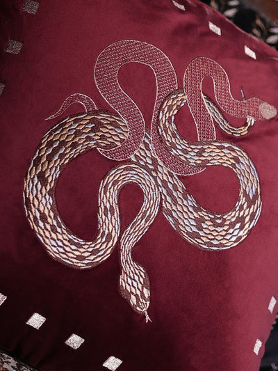 Vasuki Ruby Velvet Cushion