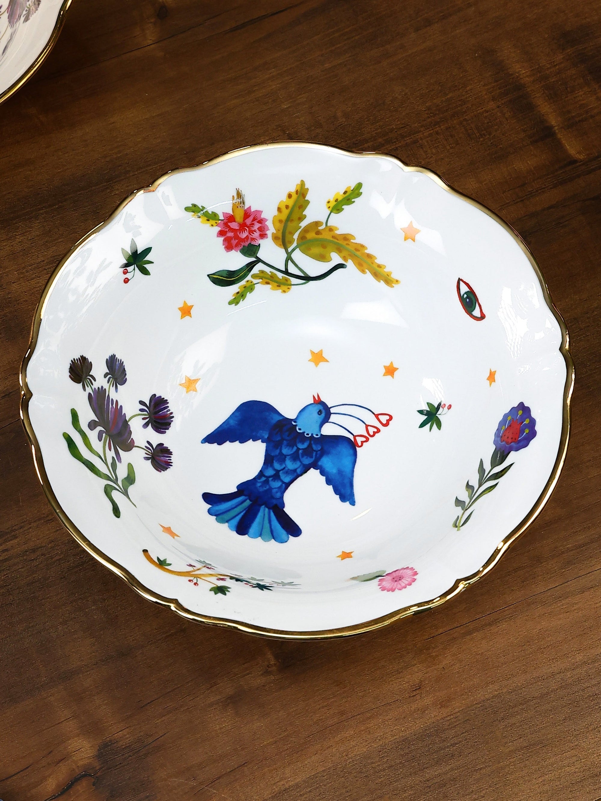 Floral decal Salad Bowl