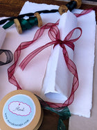 Sheer With Gold Stitches Ribbon