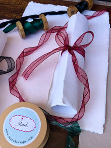 Sheer With Gold Stitches Ribbon