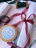 Sheer With Gold Stitches Ribbon