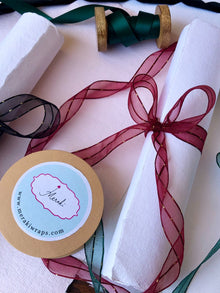 Sheer With Gold Stitches Ribbon