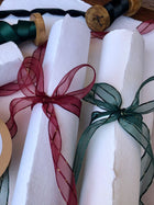 Sheer With Gold Stitches Ribbon