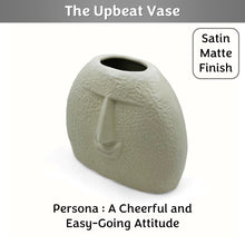 The Upbeat Face Vase 5.5 inches | Ivory| Satin Matte Finish