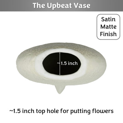 The Upbeat Face Vase 5.5 inches | Ivory| Satin Matte Finish