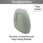 The Upbeat Face Vase 5.5 inches | Ivory| Raw Finish