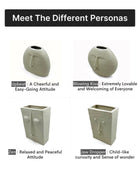 The Nordic Face Vase Collection | Set of 4 | Ivory| Satin Matte Finish