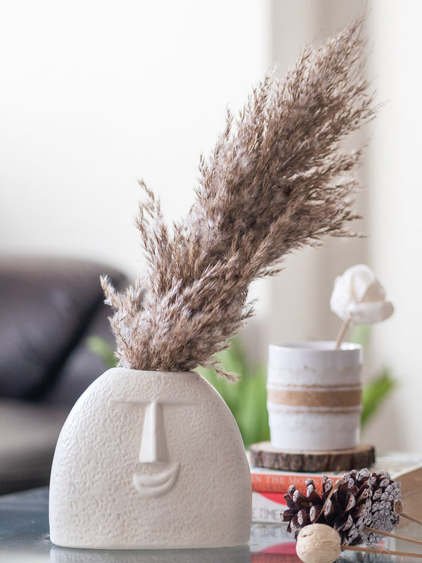The Nordic Face Vase Collection | Set of 4 | Ivory| Satin Matte Finish