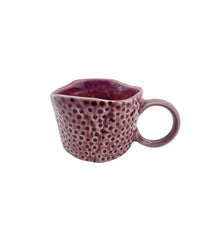 Hand Moulded Speckled Mug by Glimpse Homes | 200 ml | Set of 2 mugs | Cherry Red Color