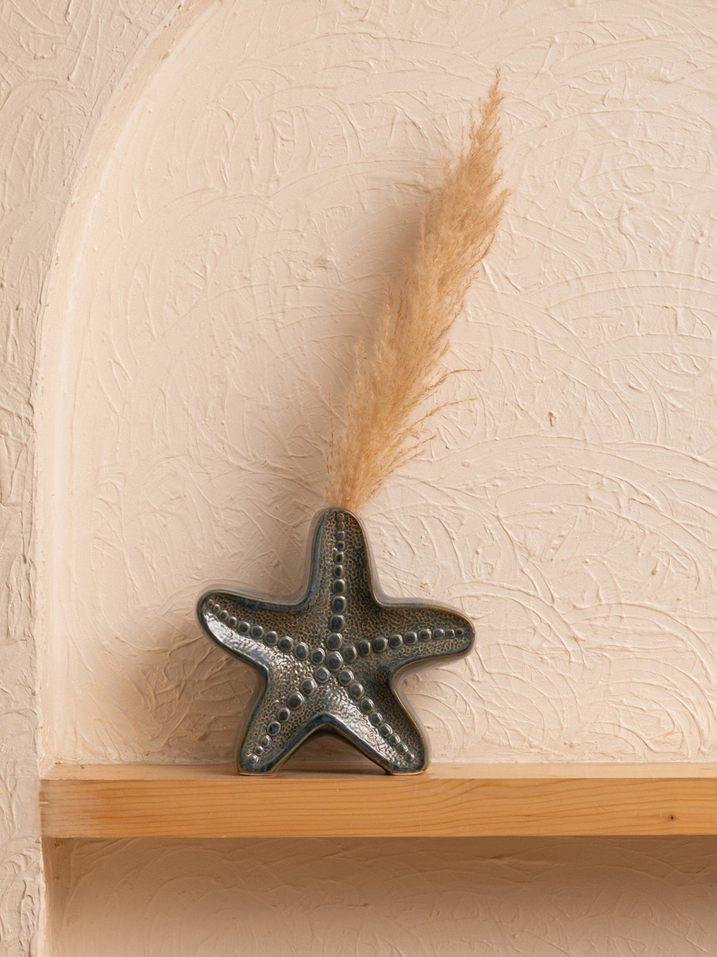 Glimpse Homes Starfish Vase | 8 inch Ceramic Flower Vase | Contemporary & Artistic Home Decor