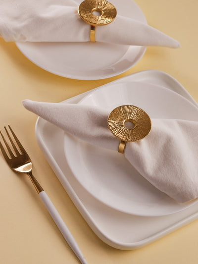 Lotus Leaf Napkin Rings – Gold