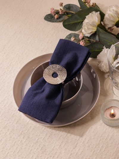 Lotus Leaf Napkin Rings – Silver