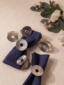 Lotus Leaf Napkin Rings – Silver