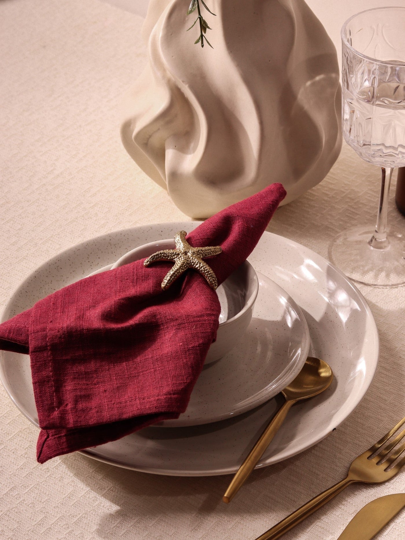 Premium Brass Napkin Rings| Starfish