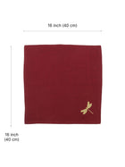Burgundy Dragonfly Cotton Slub Napkins
