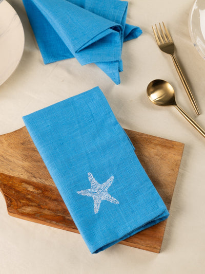 Starfish Soiree Cotton Slub Napkins