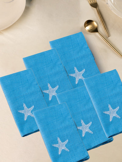 Starfish Soiree Cotton Slub Napkins