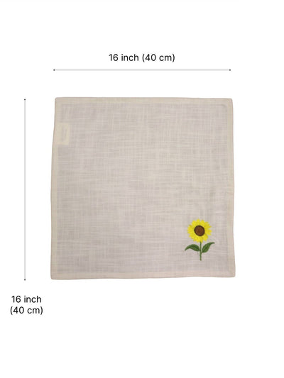 Amber Sunflower Cotton Slub Napkins