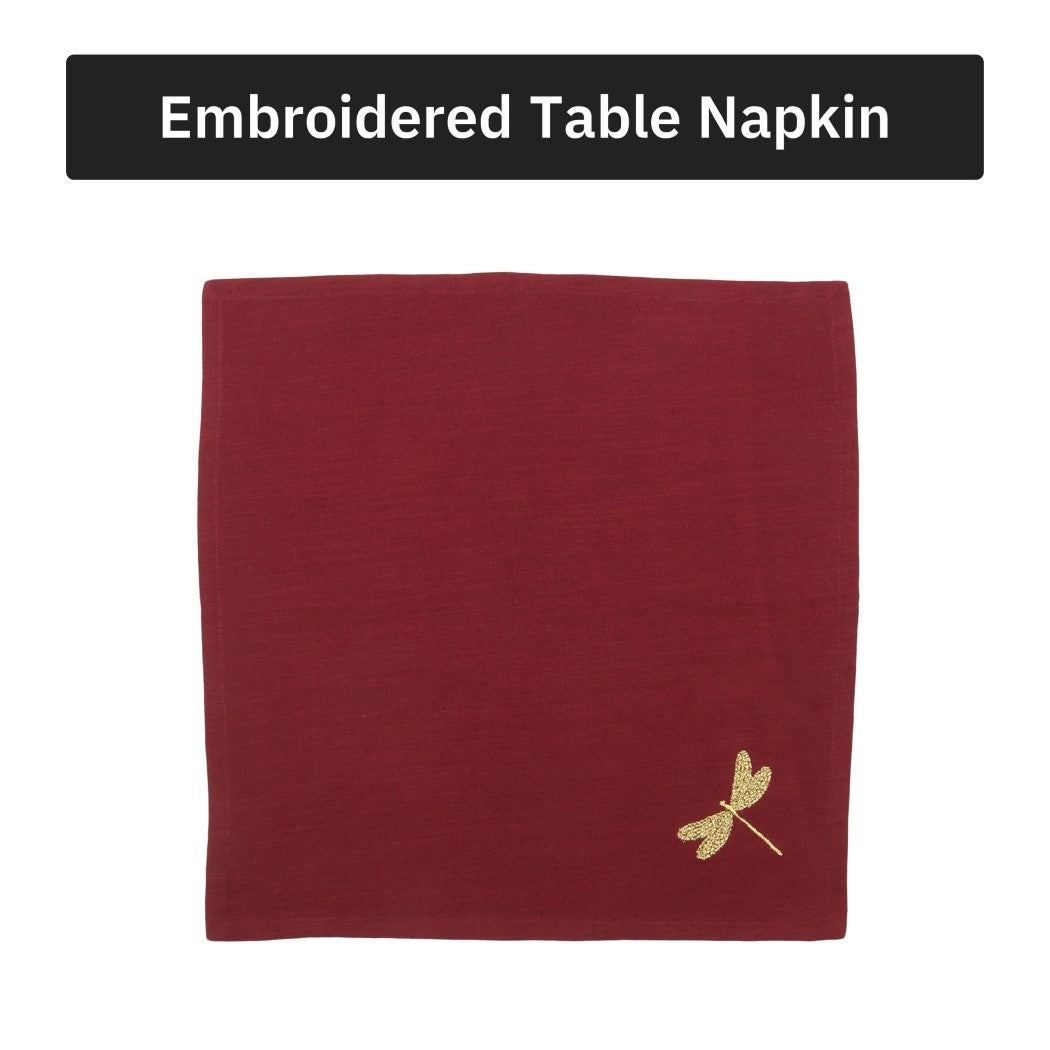 Burgundy Dragonfly Dining Gift Set