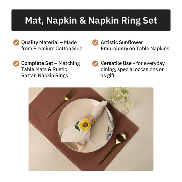 Amber Sunflower Dining Gift Set