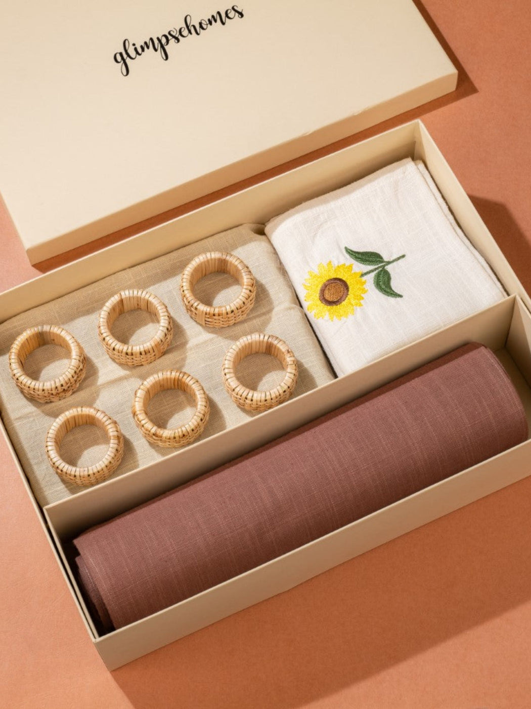 Amber Sunflower Dining Gift Set