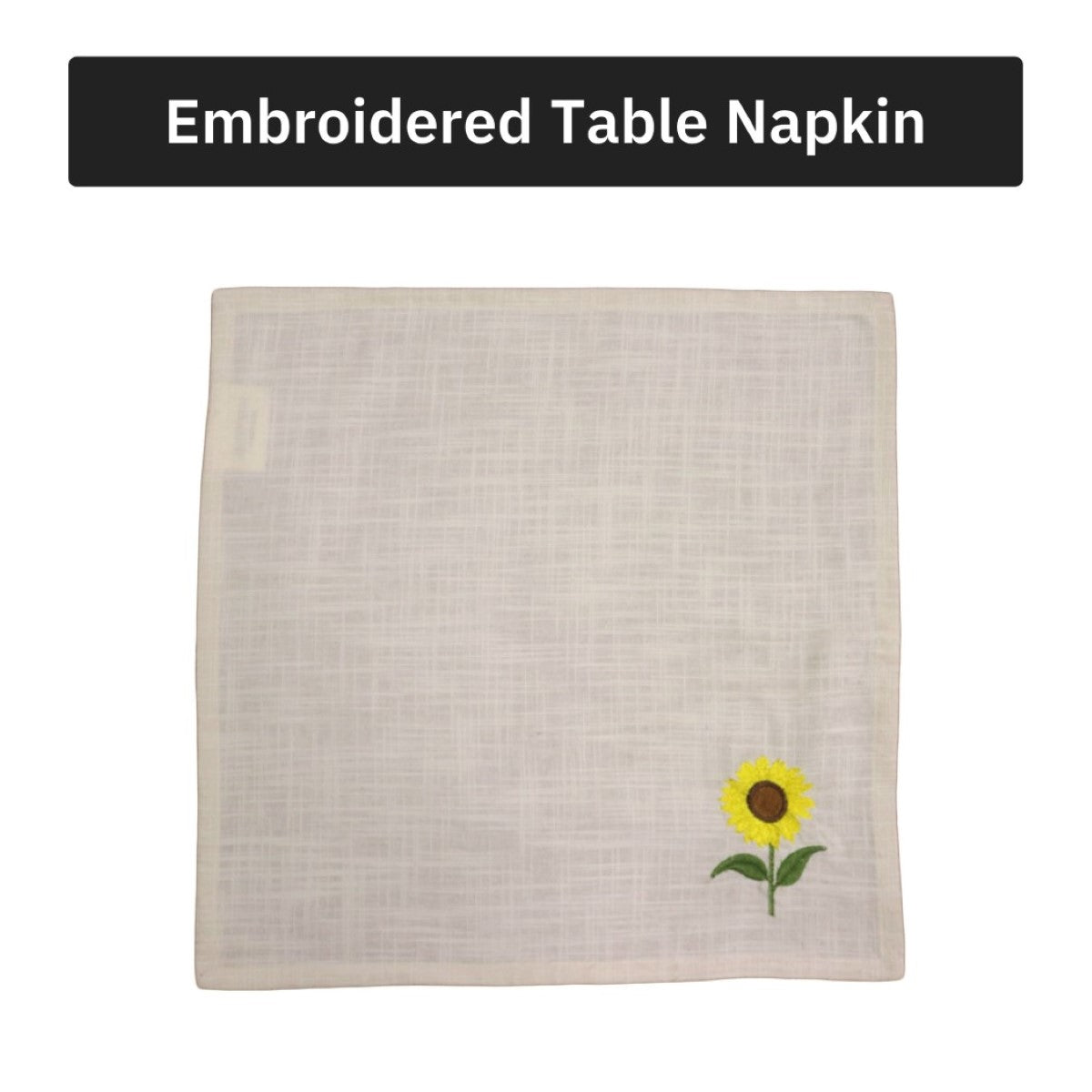 Amber Sunflower Cotton Slub Napkins & Mats Combo