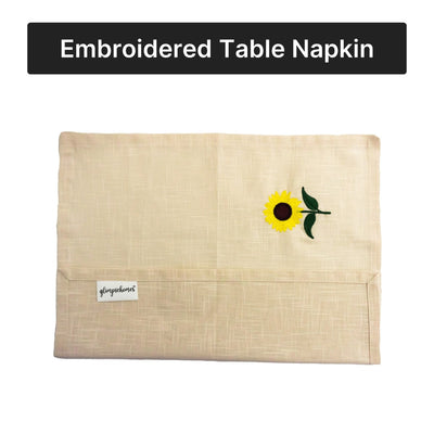 Amber Sunflower Cotton Slub Napkins & Mats Combo