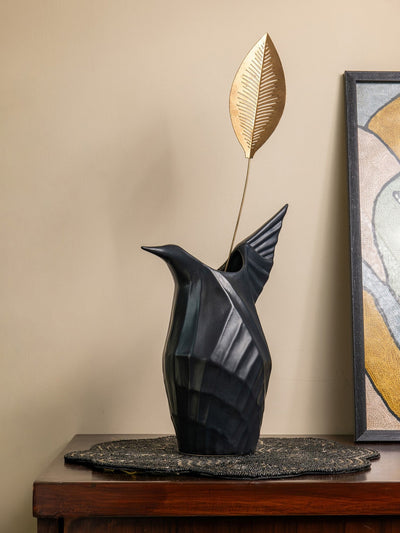 Glimpse Homes Origami Bird Vase | Ceramic Flower Vase | 9 inch