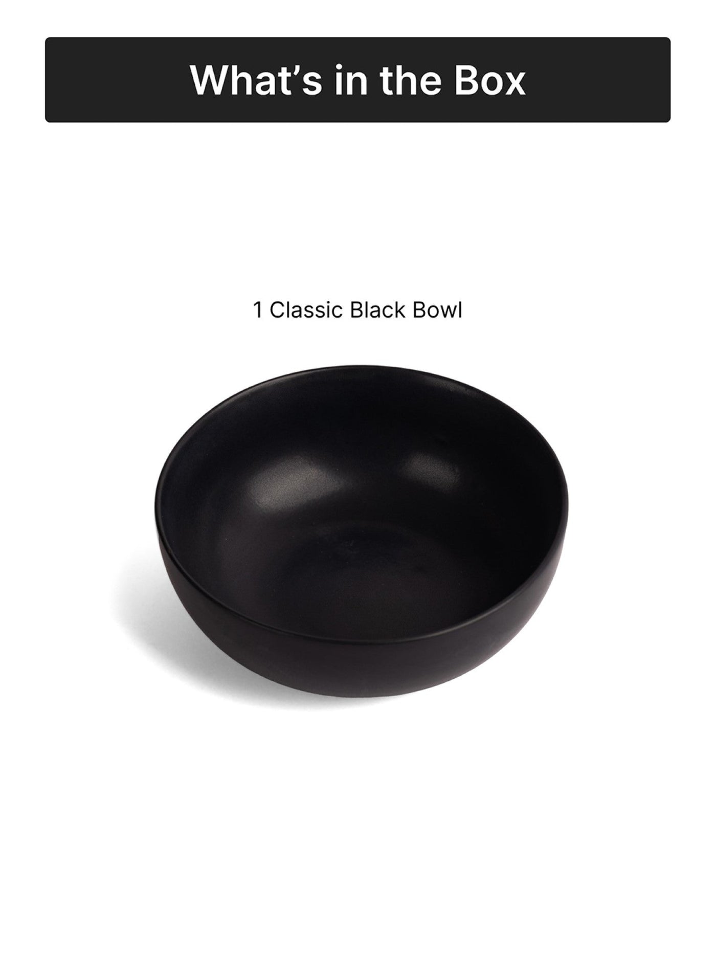 Matte Black Ceramic Serving Bowl| 7 inch| Microwave Safe - Classic Black