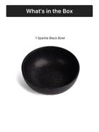 Matte Black Ceramic Serving Bowl| 7 inch| Microwave Safe - Sparkle Black
