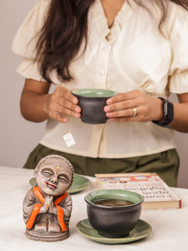 Tibetan Cup and Saucer | Set of 2 - With Saucer