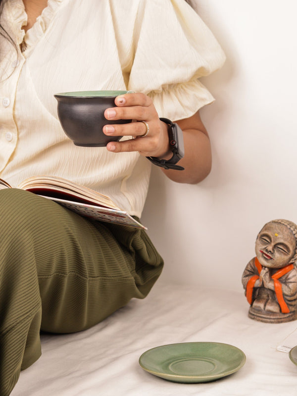 Tibetan Cup and Saucer | Set of 2 - With Saucer