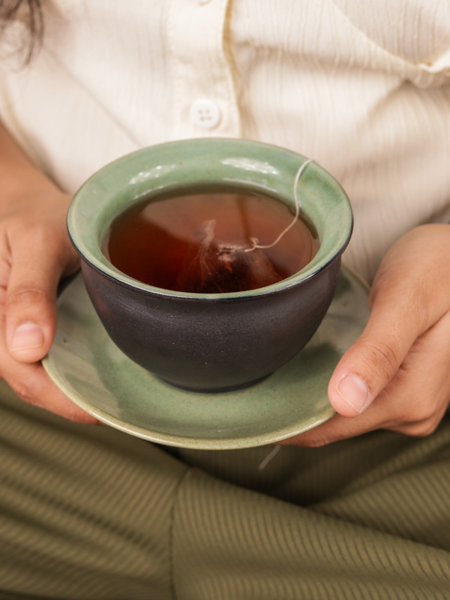 Tibetan Cup and Saucer | Set of 2 - With Saucer