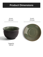 Tibetan Cup and Saucer | Set of 2 - With Saucer