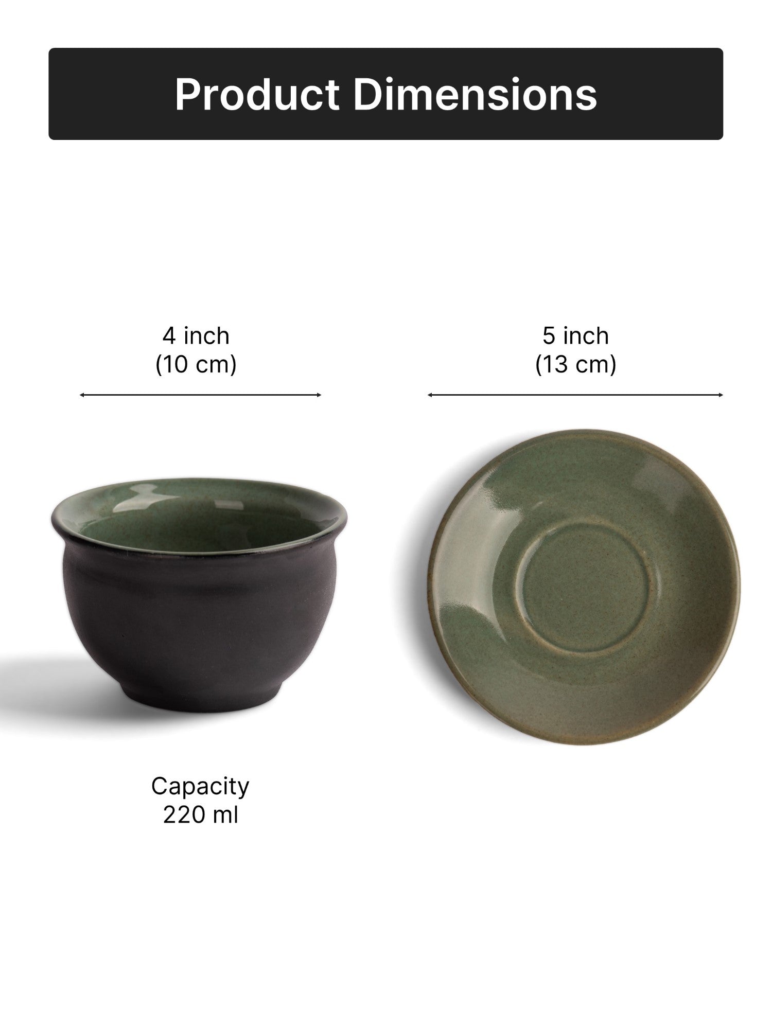 Tibetan Cup and Saucer | Set of 2 - With Saucer