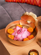 Solo Blossom Decorative Iron Bowl | Gold
