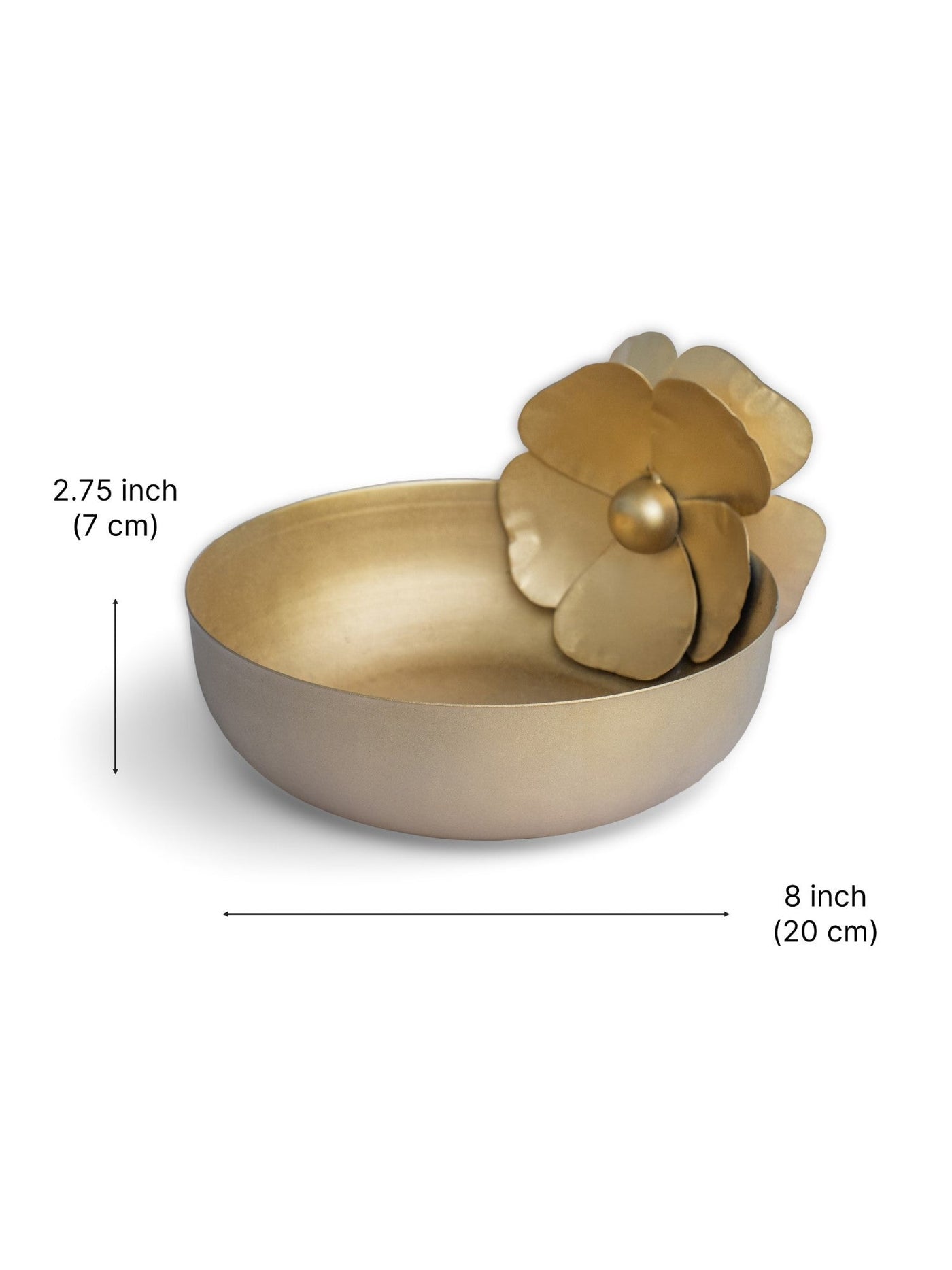 Solo Blossom Decorative Iron Bowl | Gold