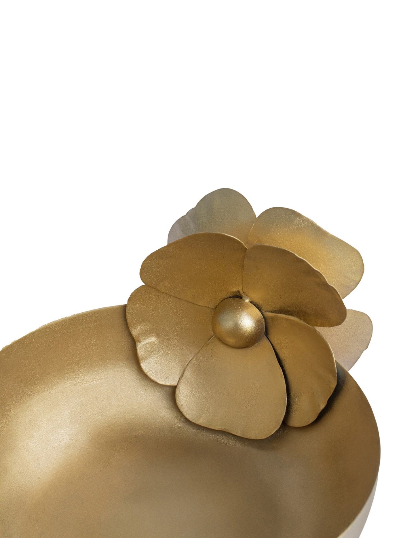 Solo Blossom Decorative Iron Bowl | Gold