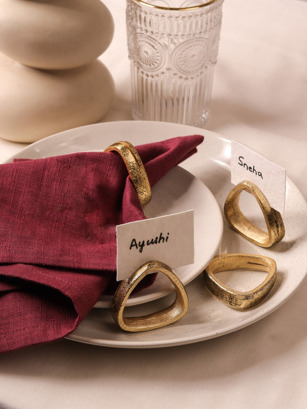 Triangle Napkin Rings With Name Tags