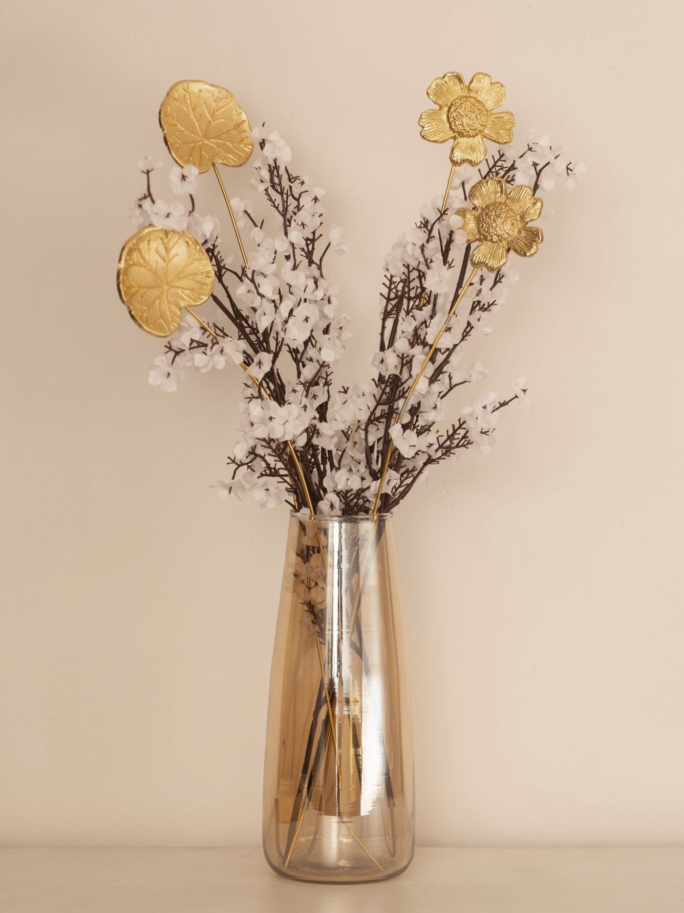 Golden Floral Metal Sticks | SET OF 4