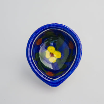 Blue Pottery Diwali Diyas | Set of 6