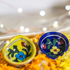 Blue Pottery Diwali Diyas | Set of 6