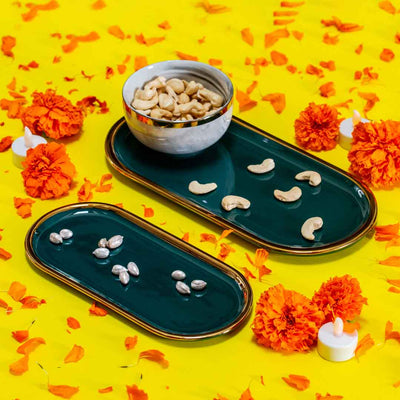 Elegance Green Platter (L)