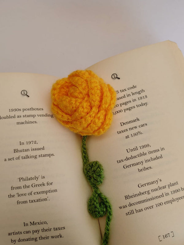 Book mark - Crochet Rose