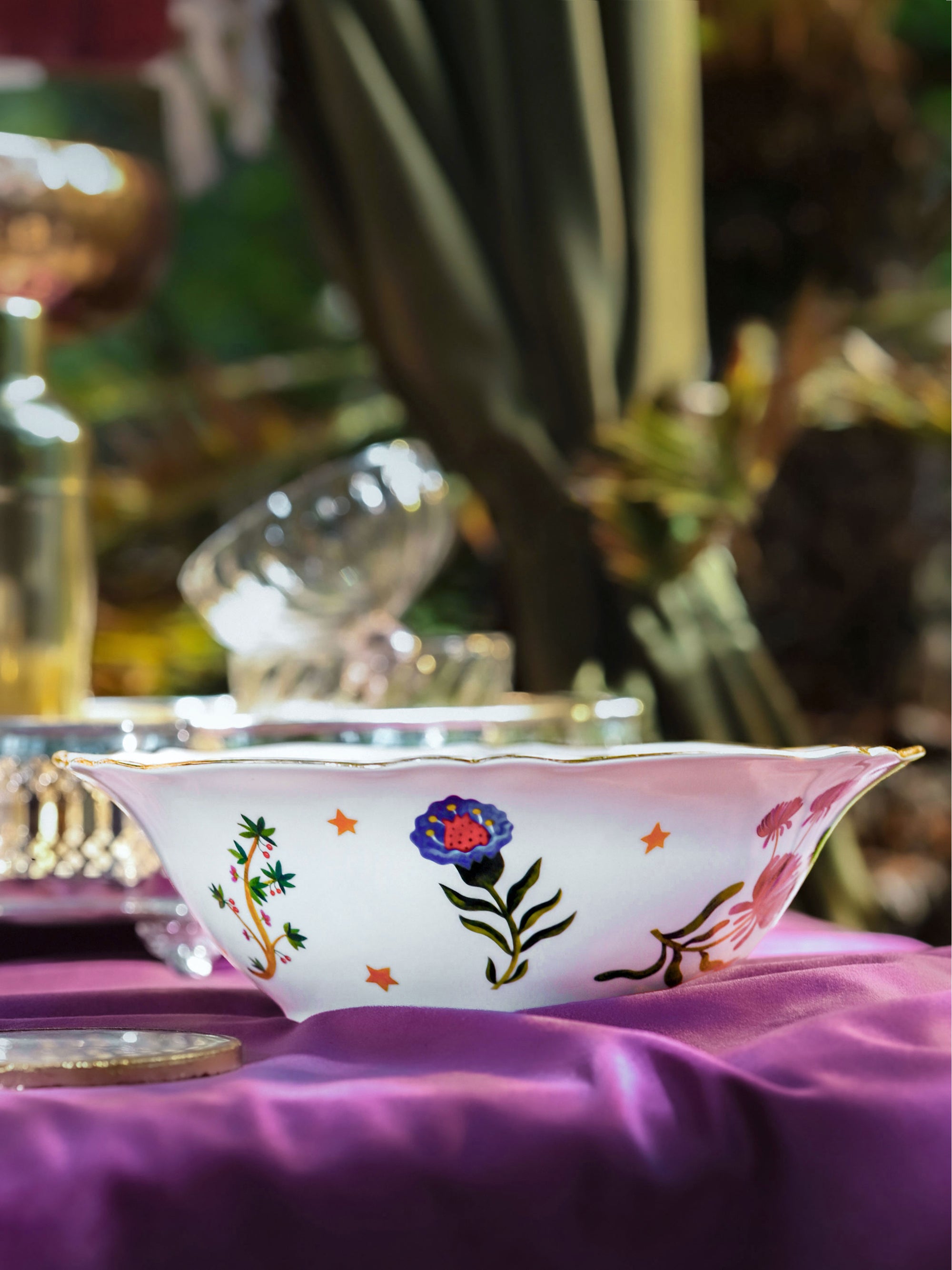 Floral decal Salad Bowl