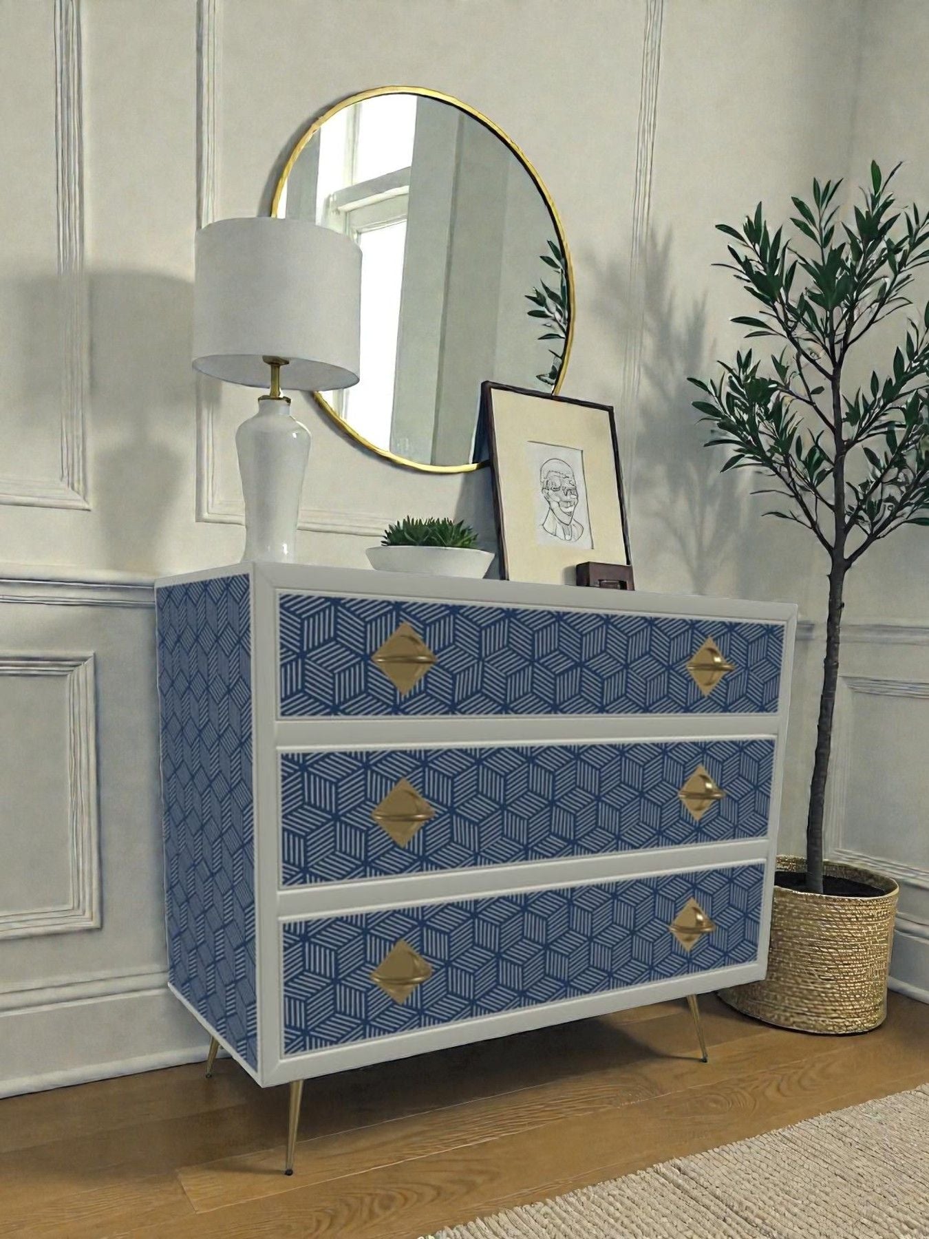 Inlay Chest of Drawers - Geo