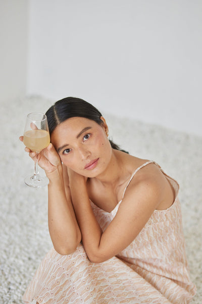 Iris Mosaic Blush Slip Dress