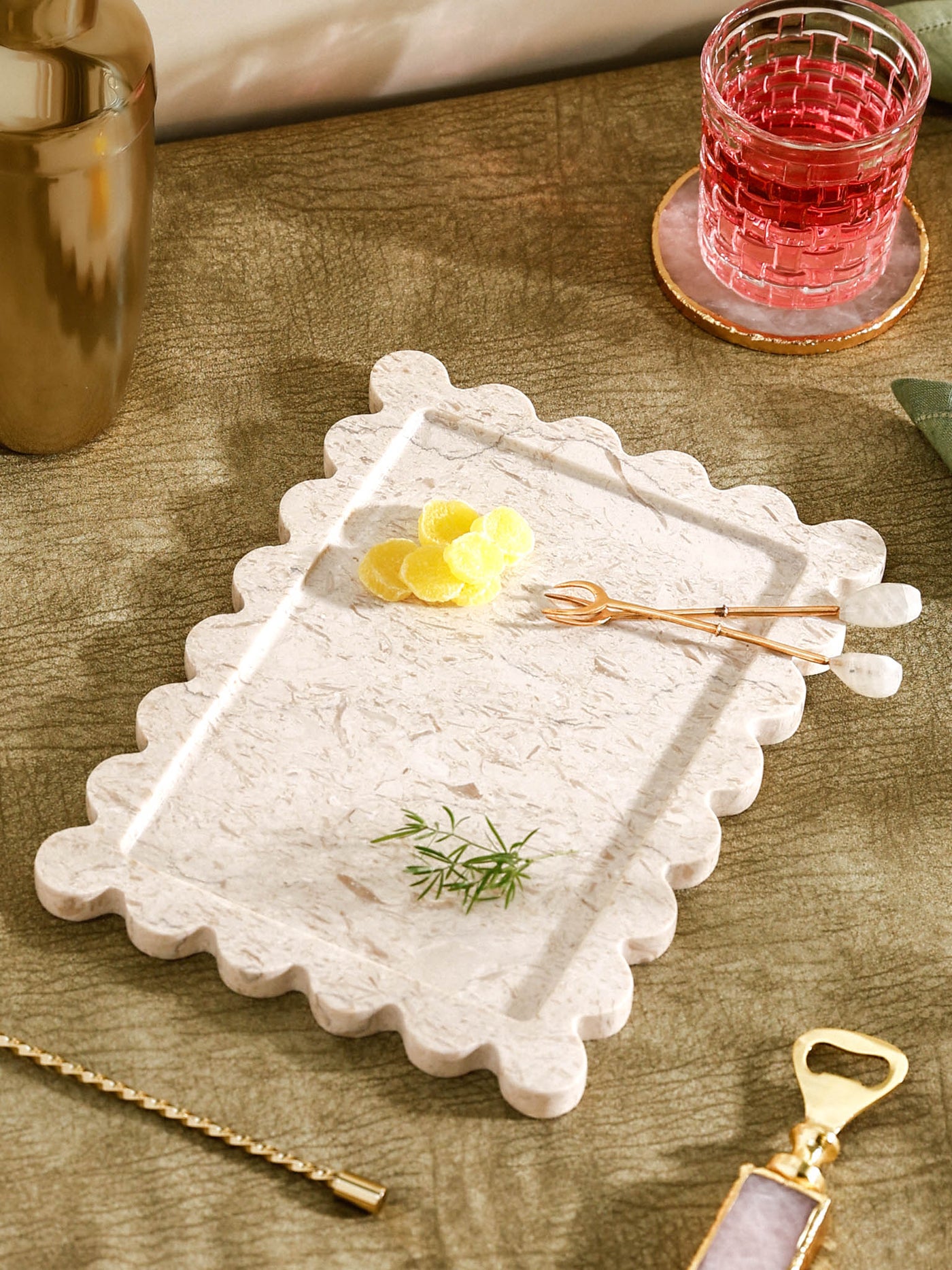 Italian White Marble Platter