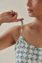 Ivy Check Blue Cami Top